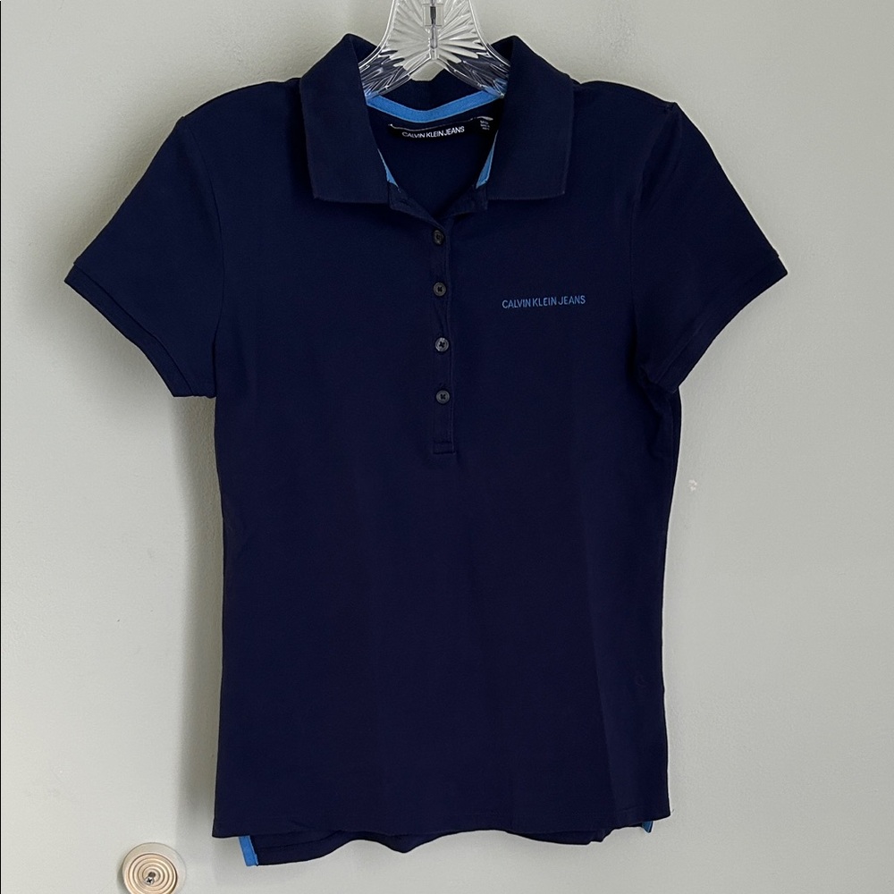 Calvin Klein Jeans Women's Dark Blue Button Down Shirt